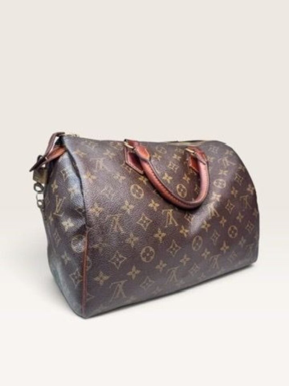 Louis Vuitton Monogram Canvas Speedy 30 Handbag Tote 1980s Vintage Authenticated